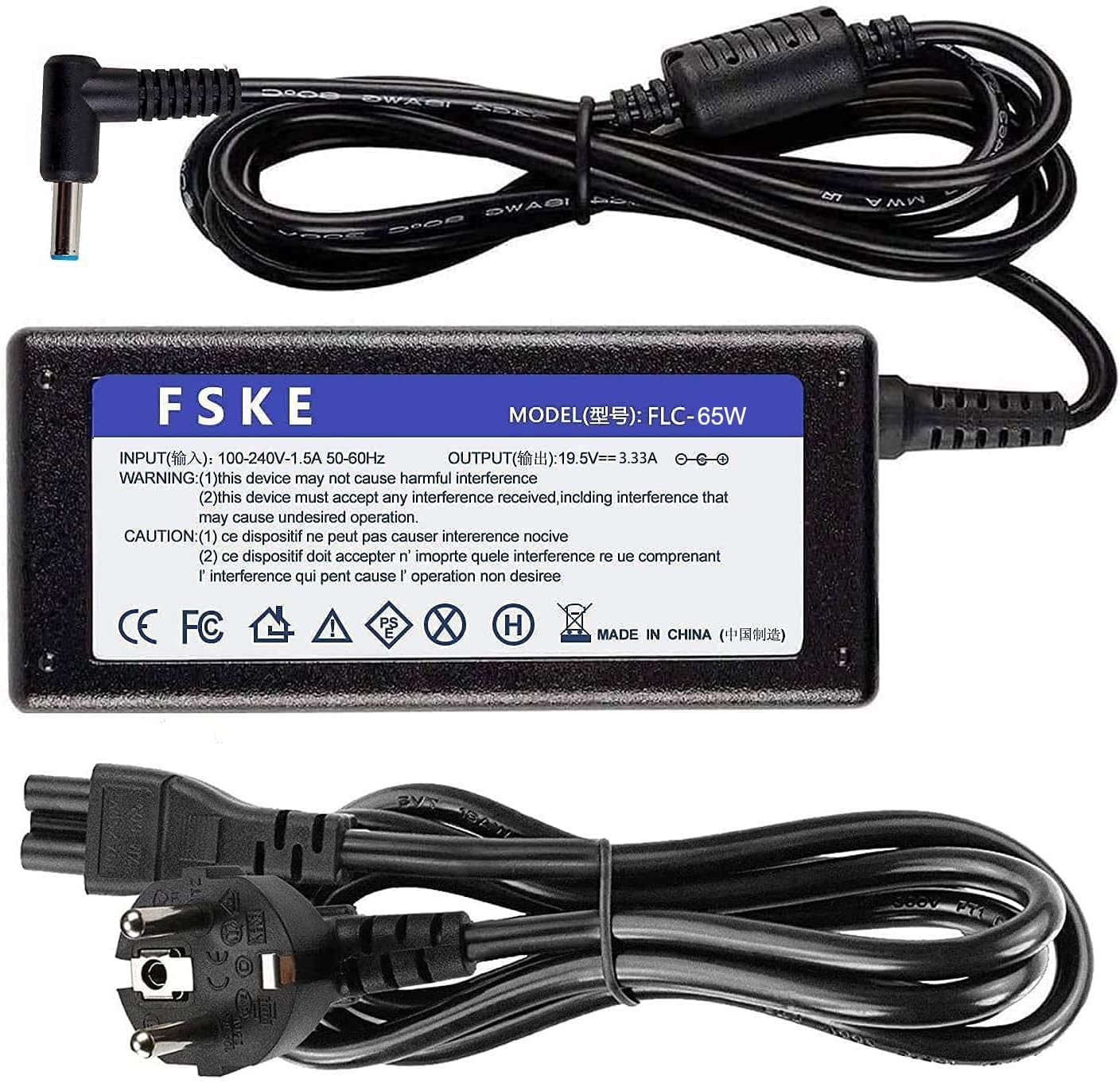 FSKE 65W HP Notebook Charger 19.5V 3.33A 4.5x3mm